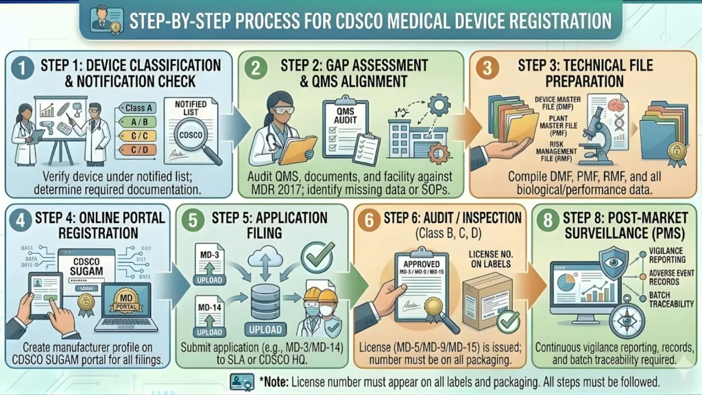 Process for CDSCO Medical Device Registration