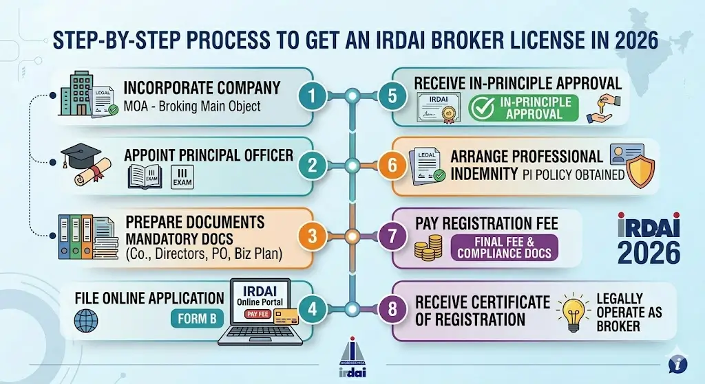 Process of IRDAI Broker License