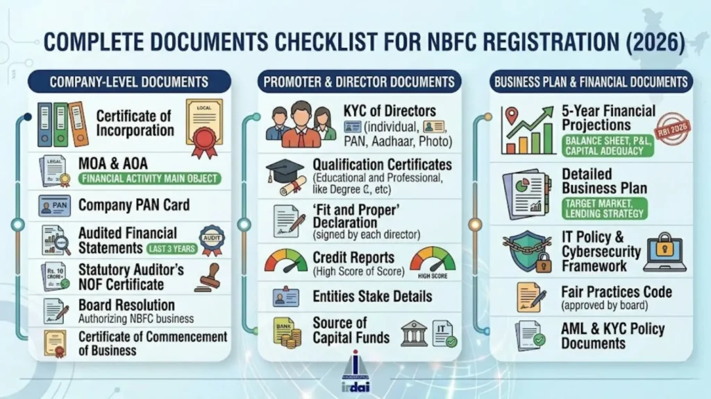 required documents for NBFC Registration