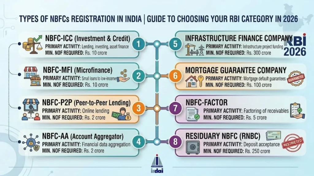 types of NBFC registration