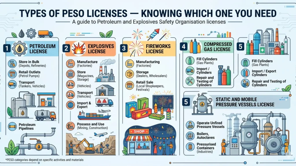types of peso licenses