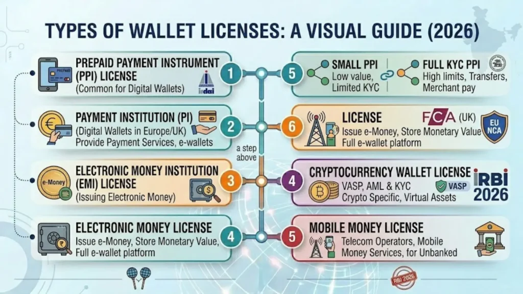 types of wallet license