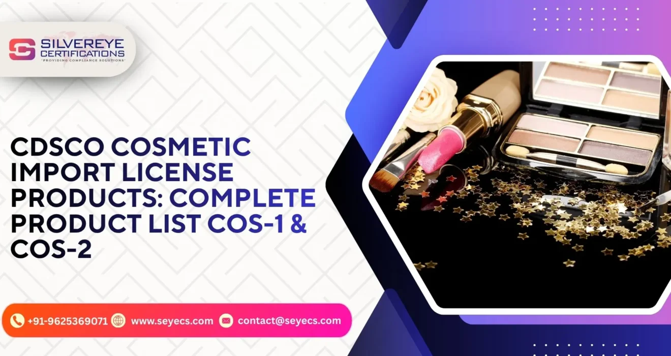 CDSCO Cosmetic import license products