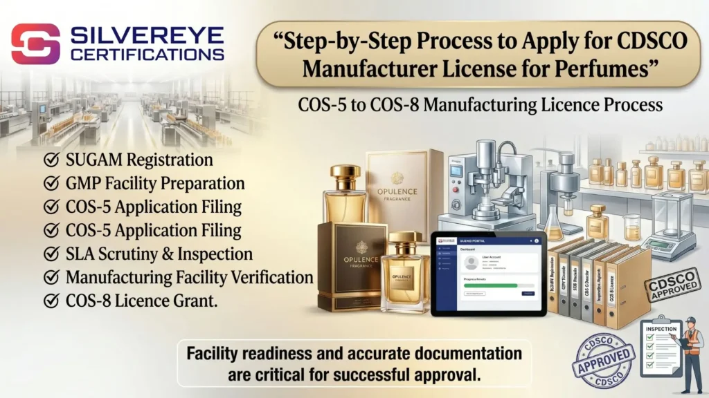 Process for CDSCO Manufacturing license for perfumes