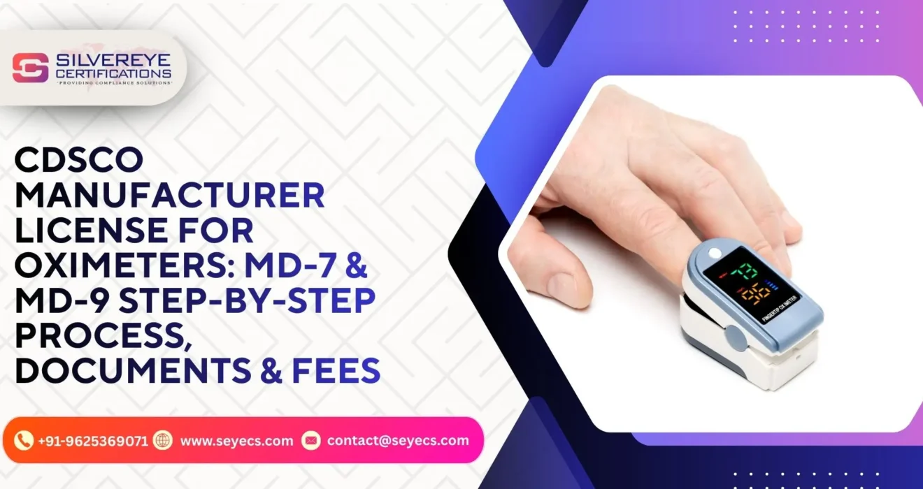 cdsco manufacturer license for oximeters
