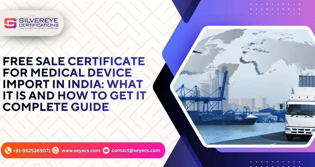 free sale certification for medical device import