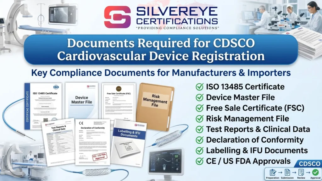 required documents for CDSCO Cardiovascular device registration