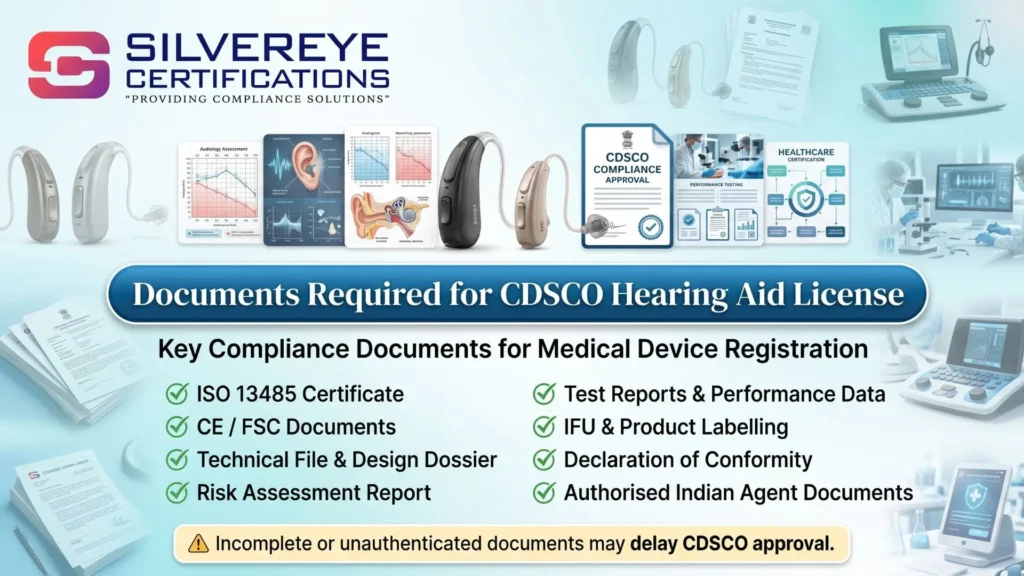 required documents for CDSCO Hearing Aid License