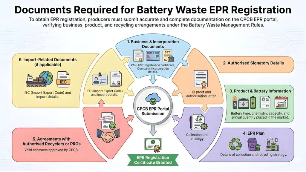 EPR Certification for Battery Waste: Complete Guide to Rules, Process & Compliance 5 required-documents-for-battery-waste