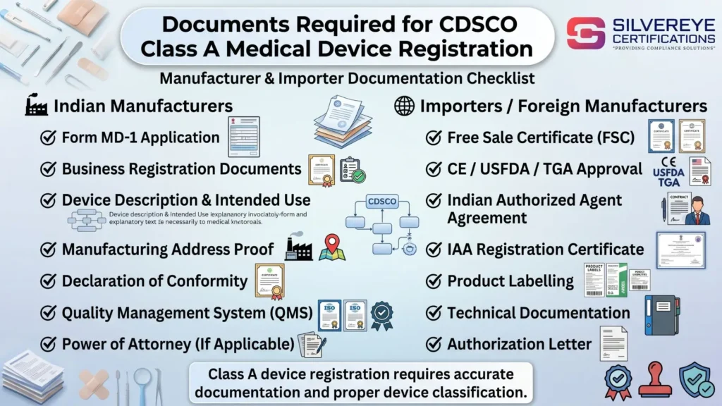 Documents For Class A Medical Devices