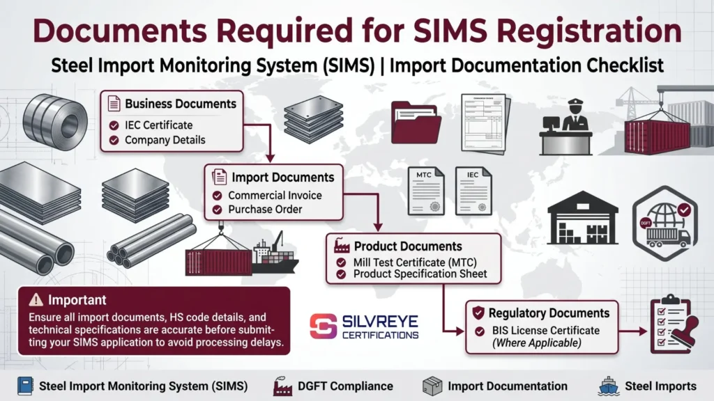 Documents Required For SIMS Registration