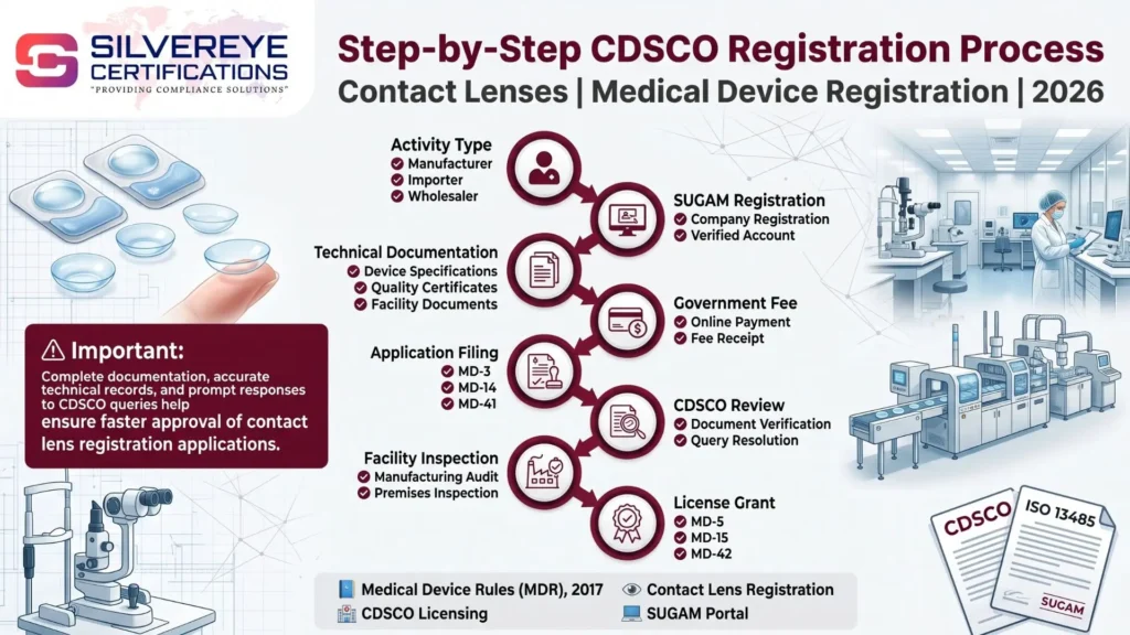 Process For Cdsco registration For contact lenses