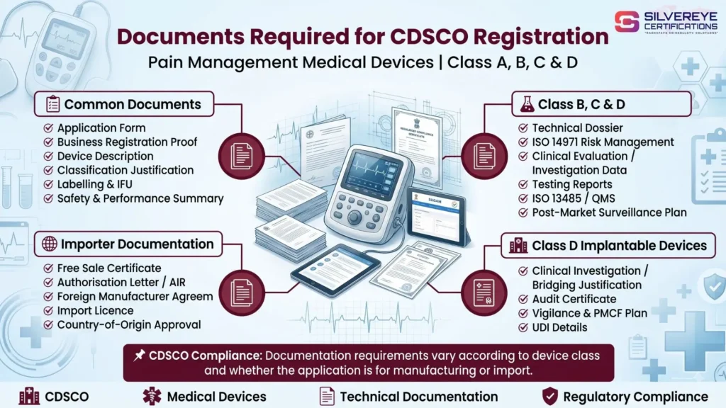 Documents For CDSCO Pain Management Registration