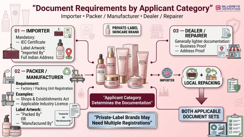 Documents Requirements By applicant Category