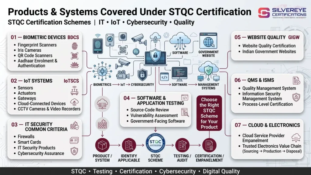 Products and Systems Covered Under STQC Certification