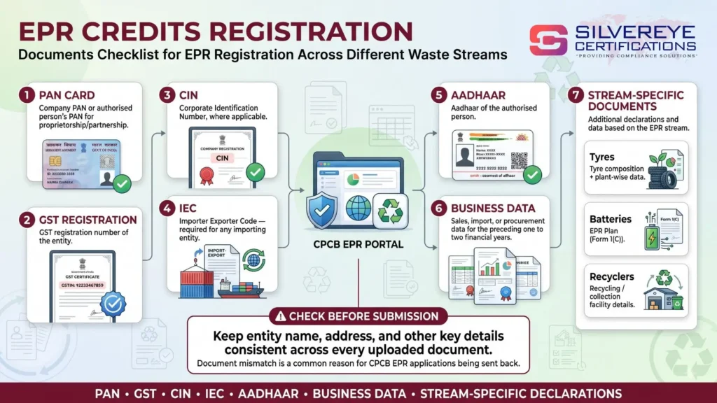 Documents Required For EPR Credits Registration