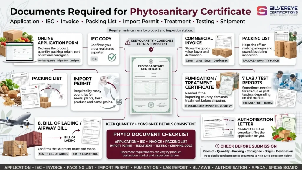 Documents Required For Phytosanitary Certificate