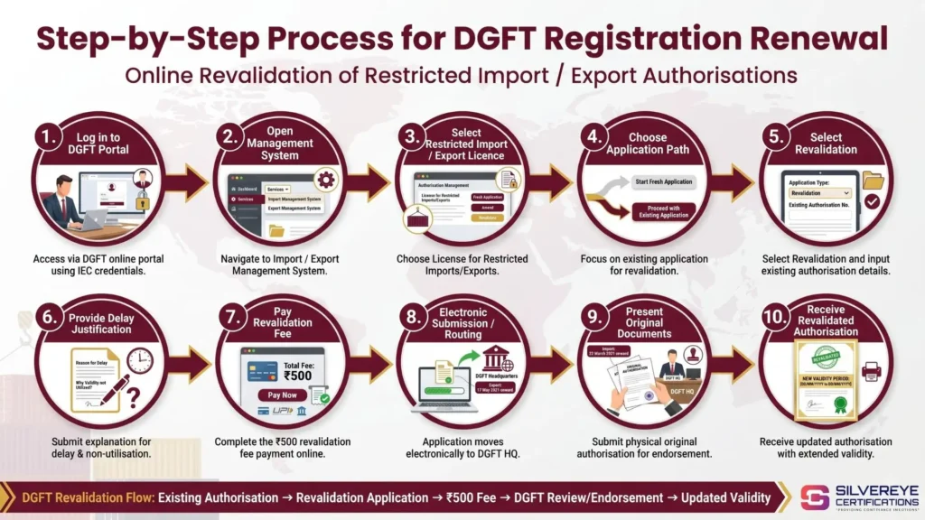 DGFT Registration Restricted Goods License Renewal and Amendment Process 2 Process For DGFT Registration Renewal