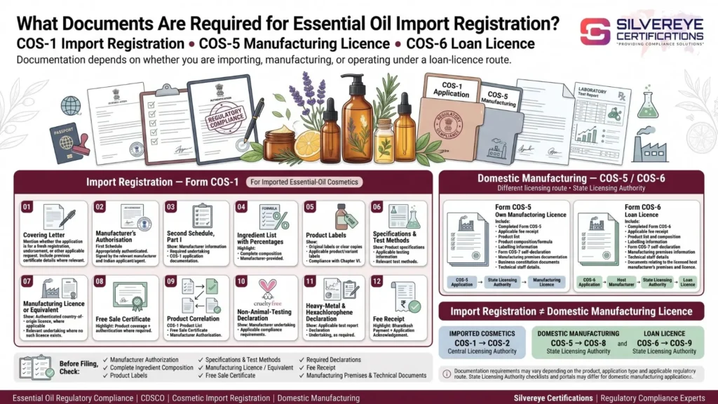 Documents required For Essential oil Registration