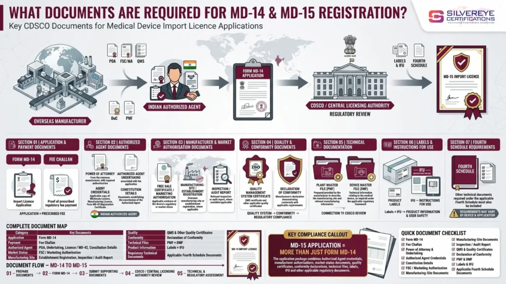 Documents required For MD-14 and MD-15 registration