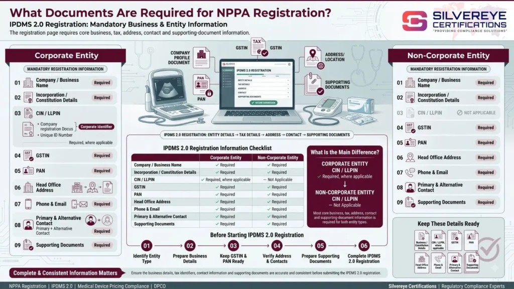 Documents required for NPPA Registration