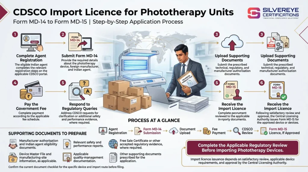 Process For CDSCO Import License For phototherapy units