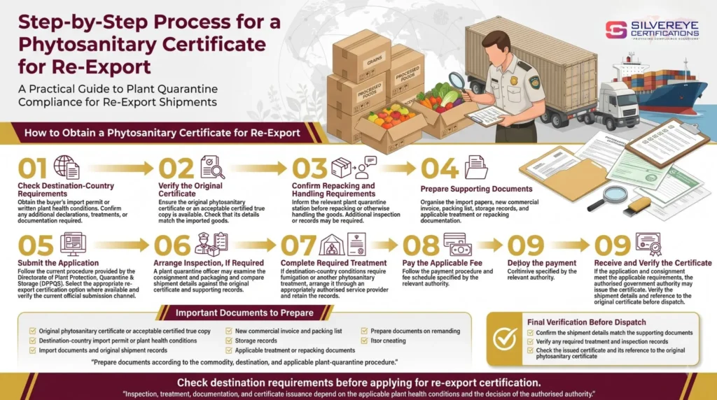 Process for phytosanitary certificate for re-export